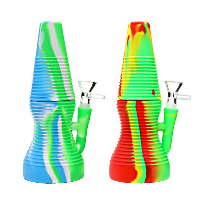 Detachable Lava Lamp Silicone Waterpipe (SL-07) | 9 inch | Assorted Colors product image
